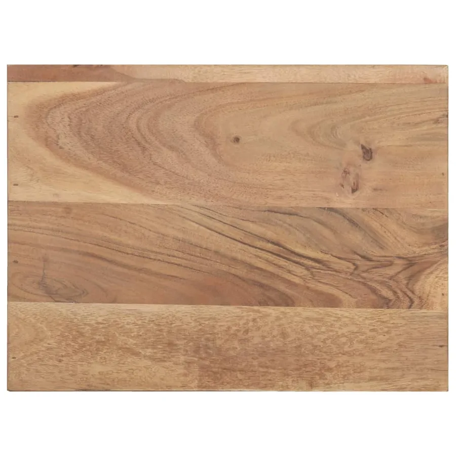 Table de chevet 40x30x50 cm Bois d'acacia avec bord naturel - 7