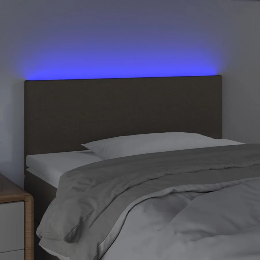 Tête de lit à LED Taupe 80x5x78/88 cm Tissu - 3