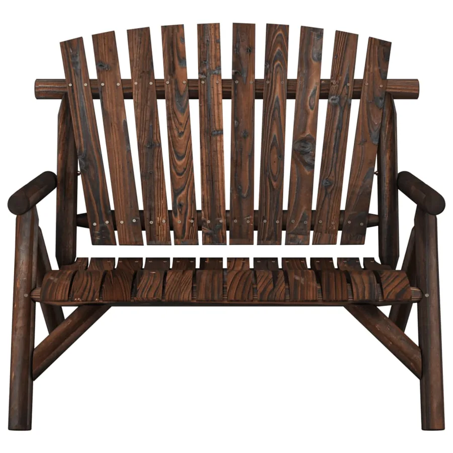 Banc de jardin à 2 places 119x85x98 cm bois massif d'épicéa - 3