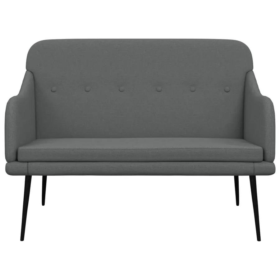 Banc Gris foncé 110x76x80 cm Tissu - 3