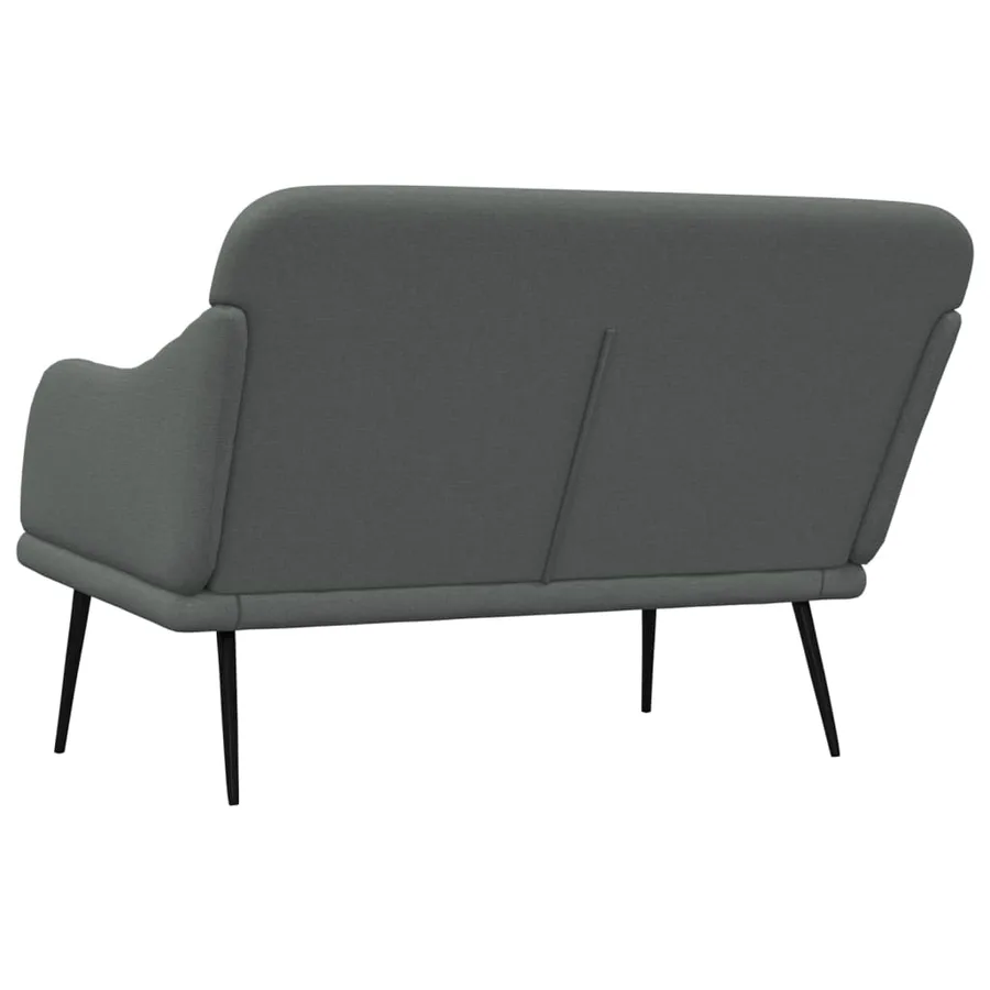Banc Gris foncé 110x76x80 cm Tissu - 5