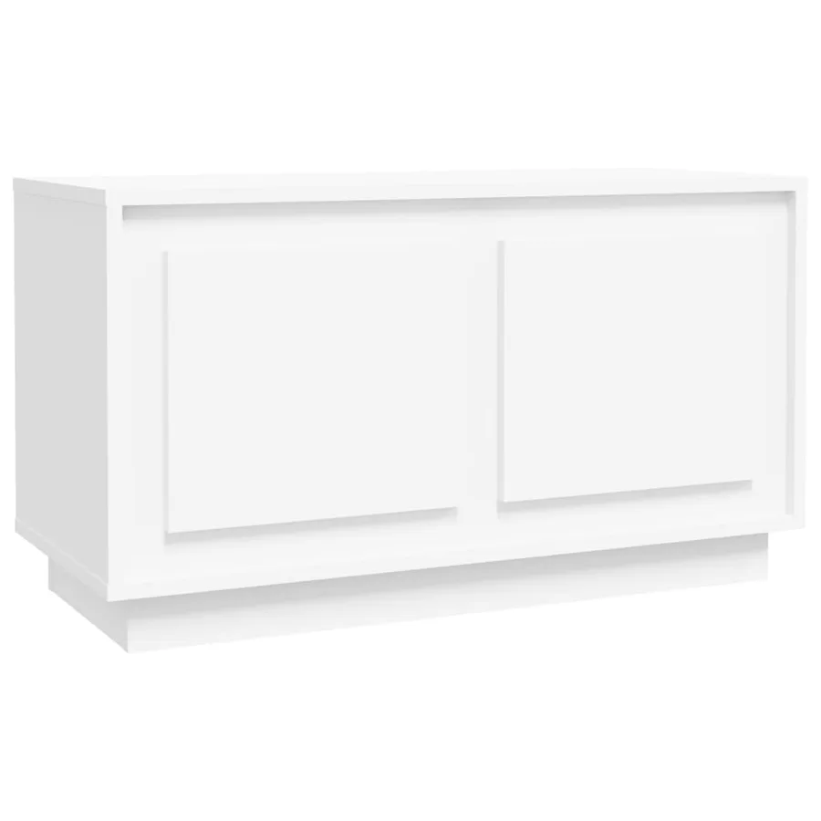 Meuble TV blanc 80x35x45 cm bois d'ingénierie - 2