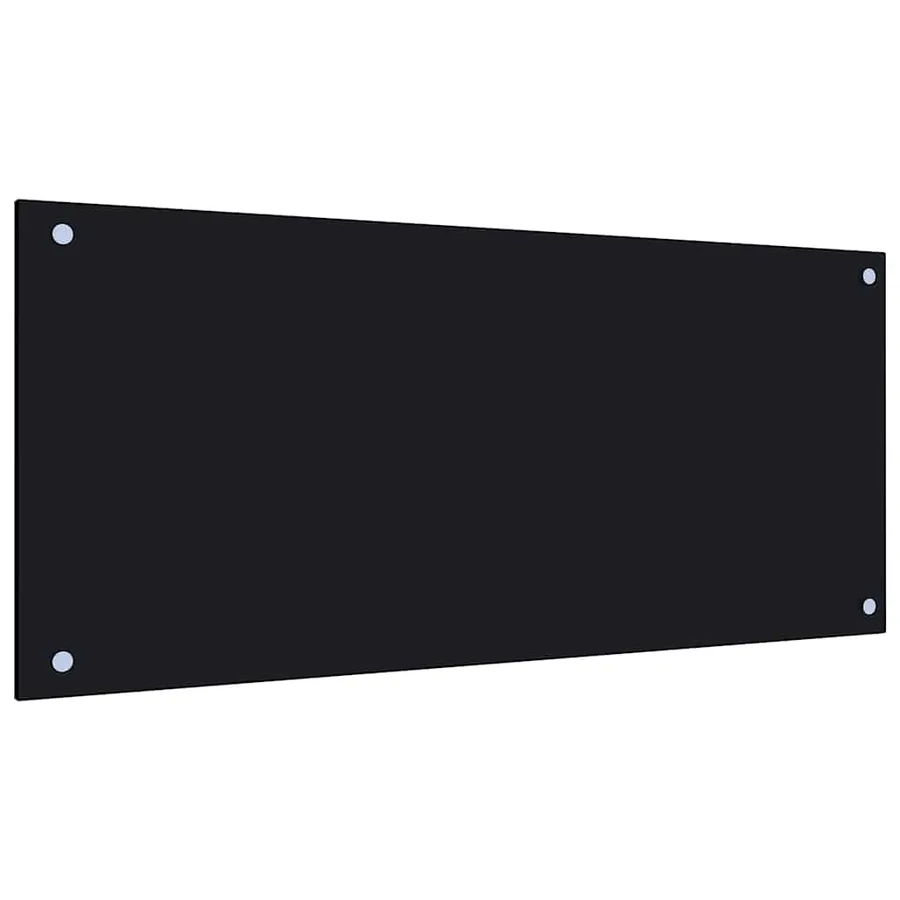 Dosseret de cuisine Noir 90x40 cm Verre trempé - 5