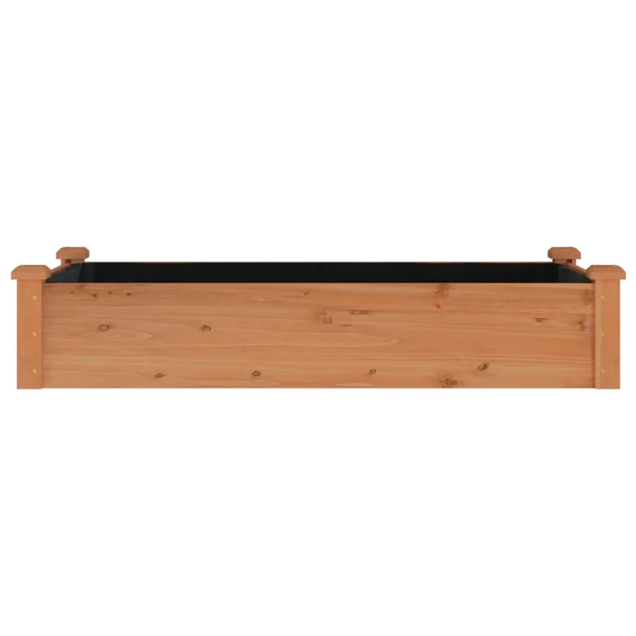 Lit surélevé de jardin doublure 120x60x25 cm bois massif sapin - 4