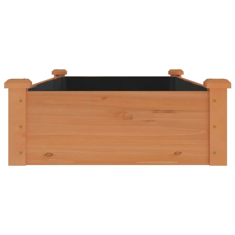 Lit surélevé de jardin doublure 120x60x25 cm bois massif sapin - 5
