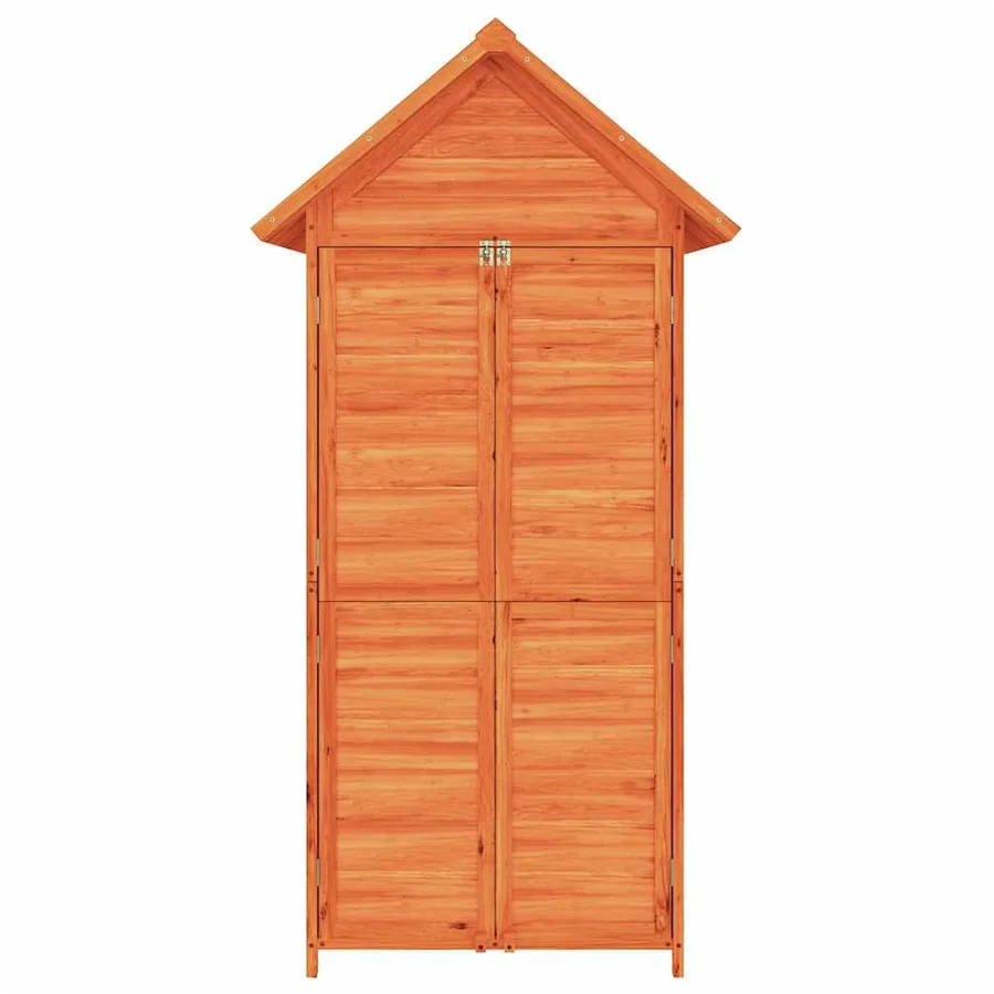 Abri à outils de jardin marron 89x52,5x175 cm bois massif pin - 5