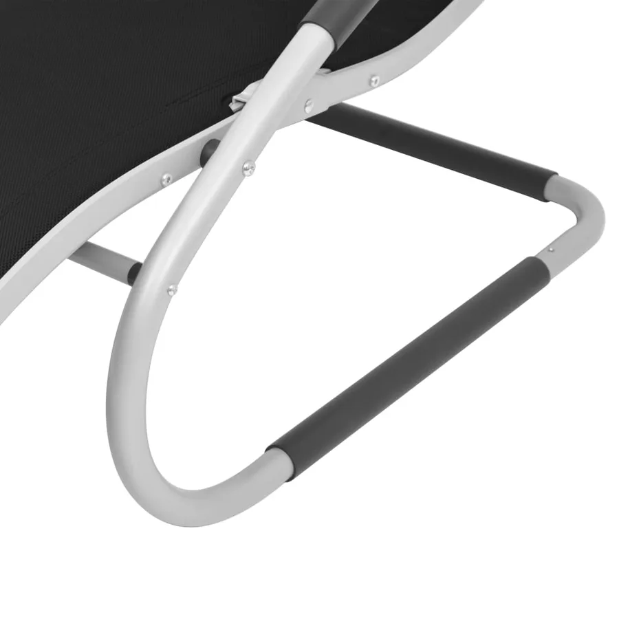 Chaise longue avec oreiller Aluminium et textilène Crème - 14