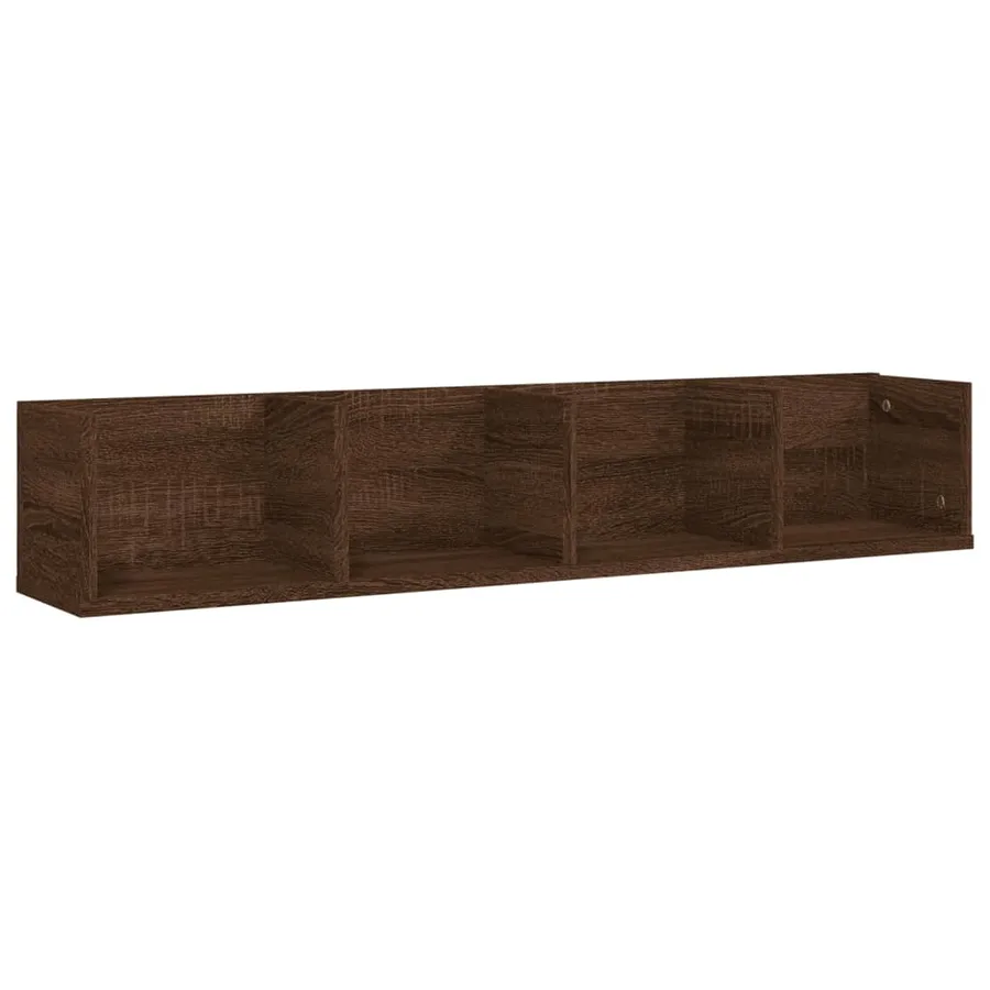 Étagère murale à CD Chêne marron 100x18x18 cm Bois d'ingénierie - 2