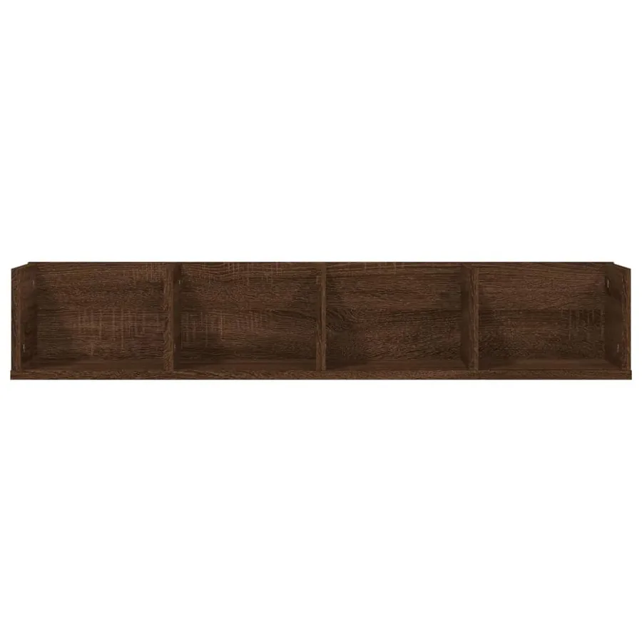 Étagère murale à CD Chêne marron 100x18x18 cm Bois d'ingénierie - 4
