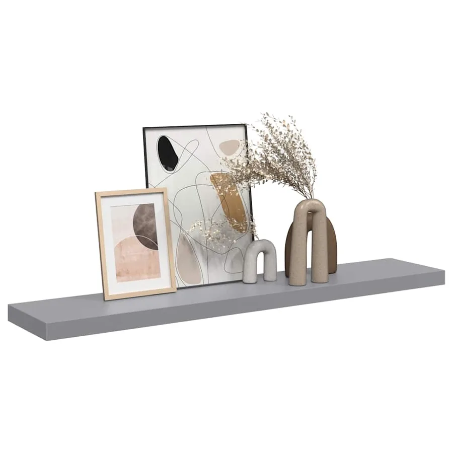 Étagère murale flottante gris 120x23,5x3,8 cm MDF - 5