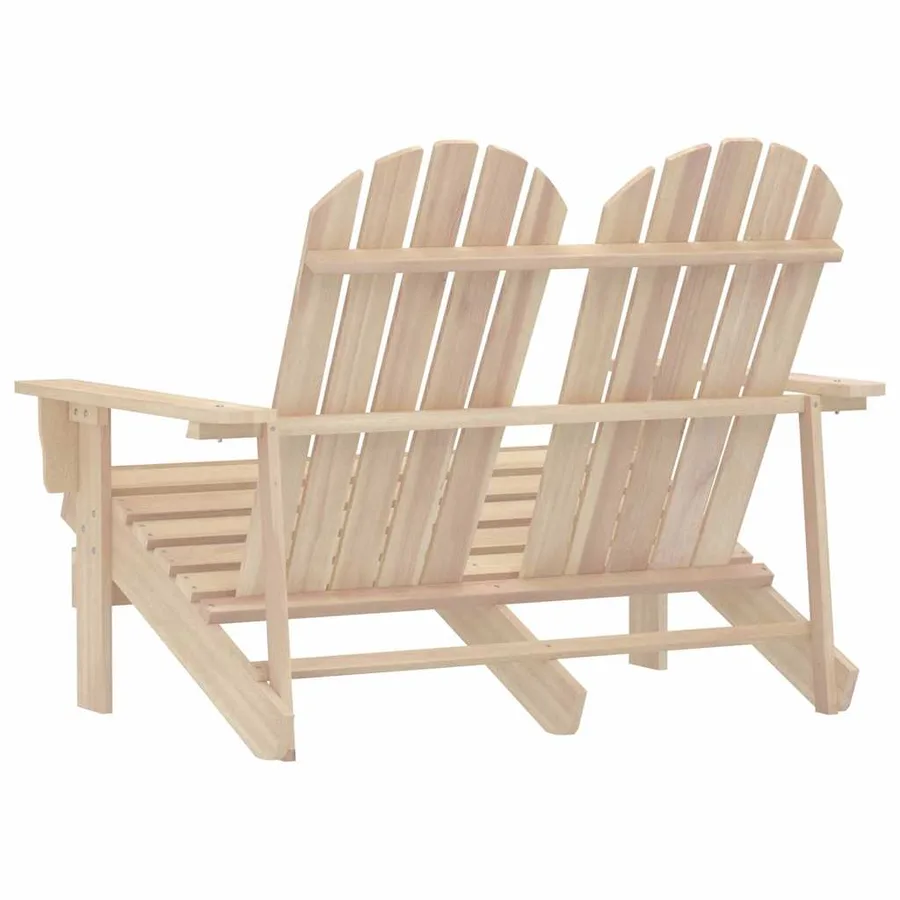 Chaise de jardin Adirondack 2 places bois de sapin massif - 4