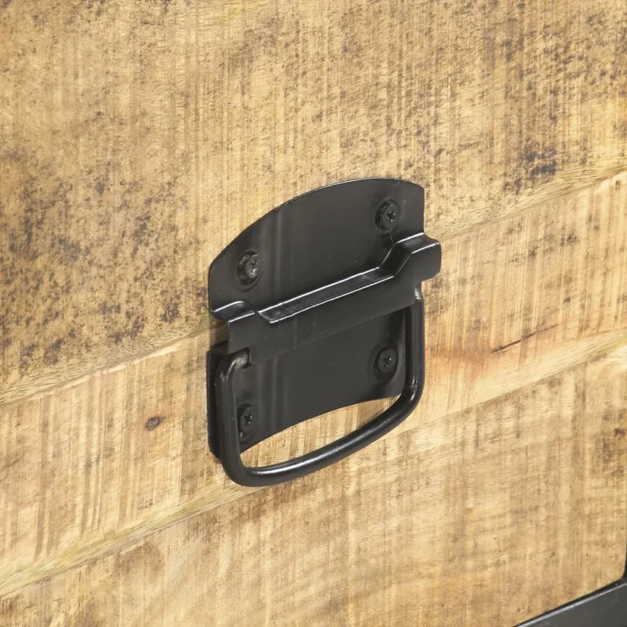 Meuble TV 130x30x39 cm Bois massif de manguier - 5