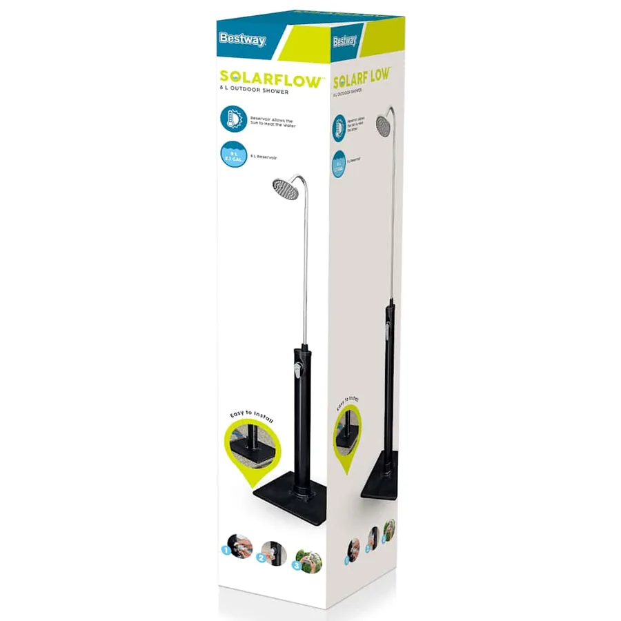 Bestway Douche d'extérieur Solar Flow Noir 8 L - 4