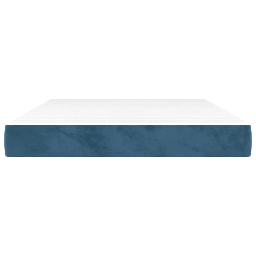 Matelas de lit à ressorts ensachés fermeté moyenne Bleu foncé 140x200x20 cm - 3
