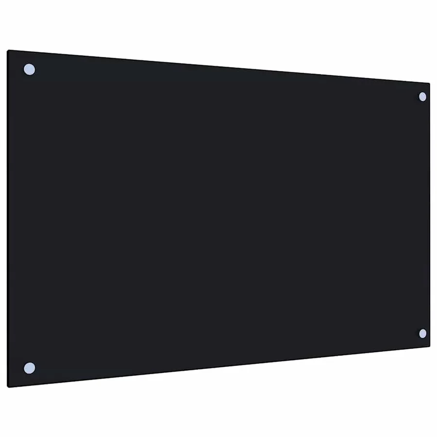Dosseret de cuisine Noir 80x50 cm Verre trempé - 5