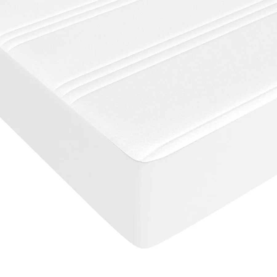 Matelas de lit à ressorts ensachés fermeté moyenne Blanc 120x200x20 cm - 5