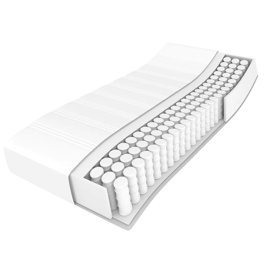 Matelas de lit à ressorts ensachés fermeté moyenne Blanc 120x200x20 cm - 8