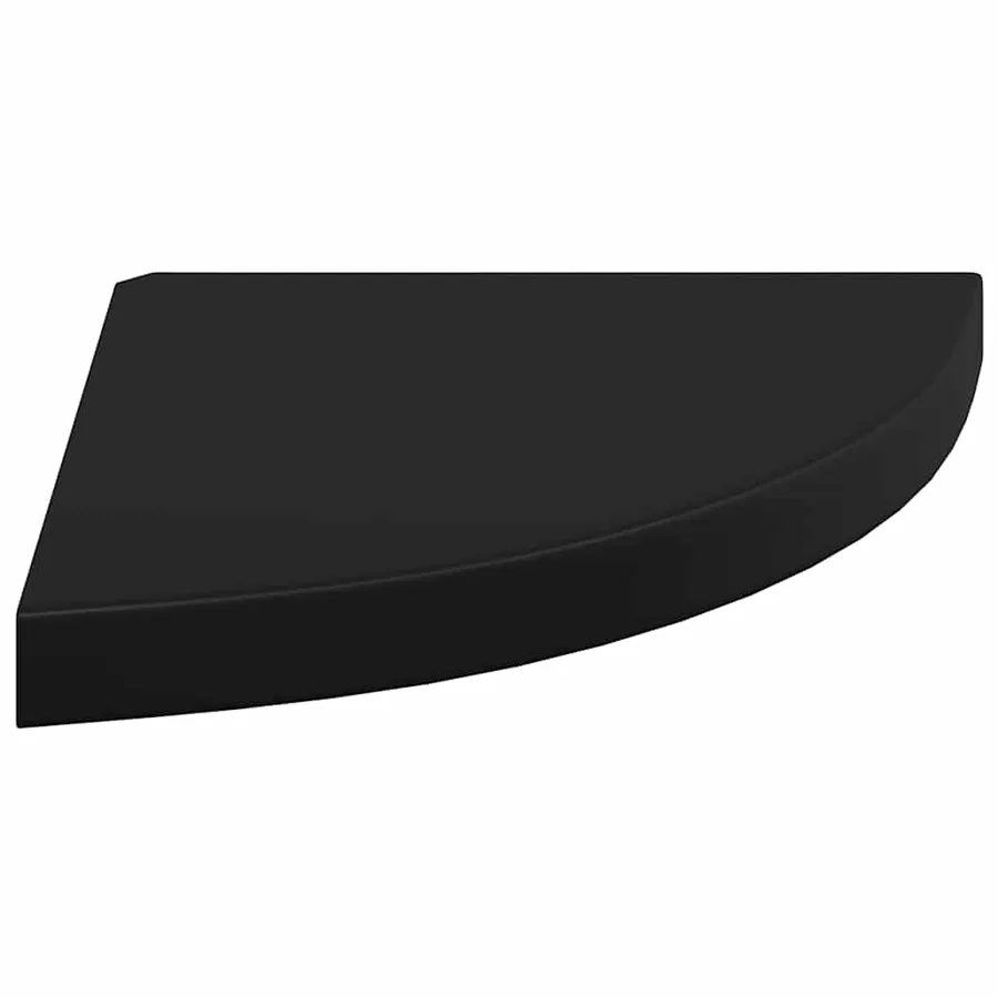 Étagères d'angle flottantes 4 pcs noir 35x35x3,8 cm MDF - 7