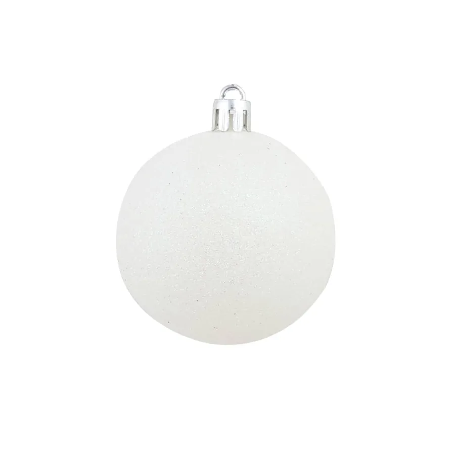 Ensemble de boules de Noël 100 pcs 3/4/6 cm Blanc/Gris - 11