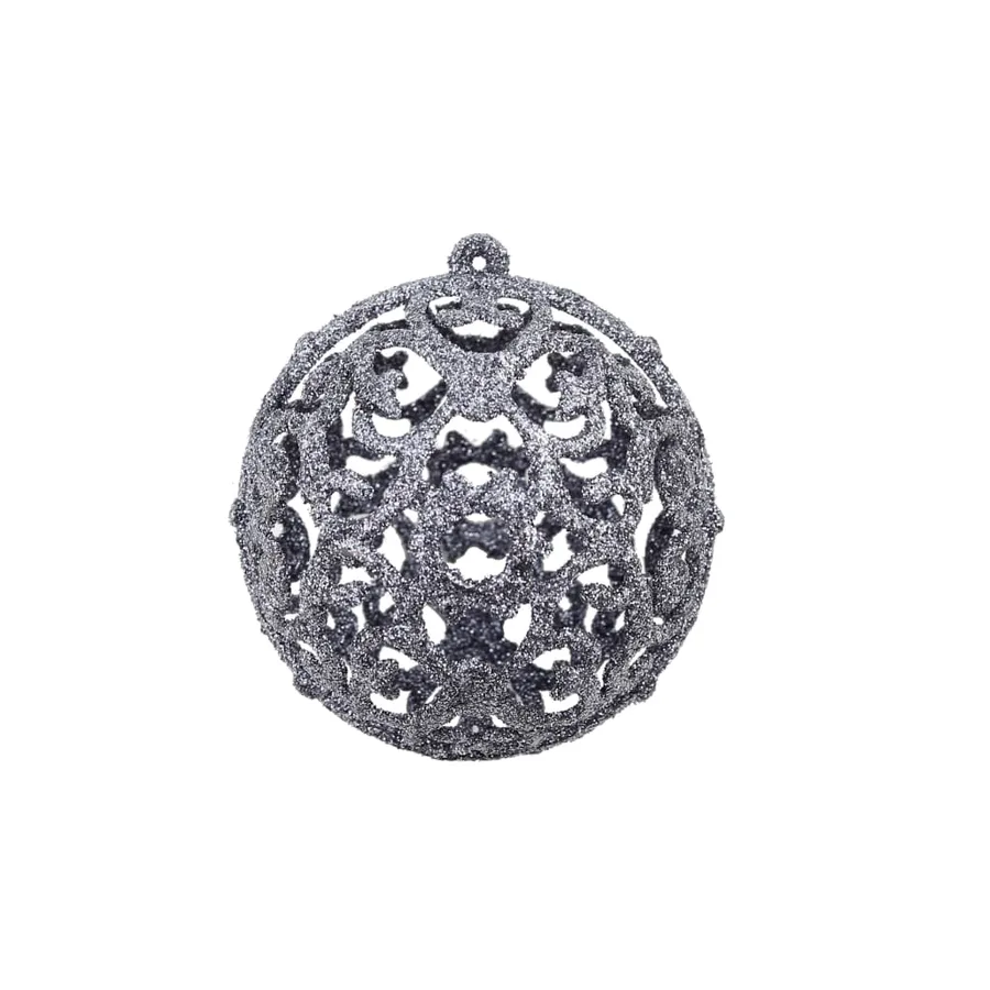 Ensemble de boules de Noël 100 pcs 3/4/6 cm Blanc/Gris - 3