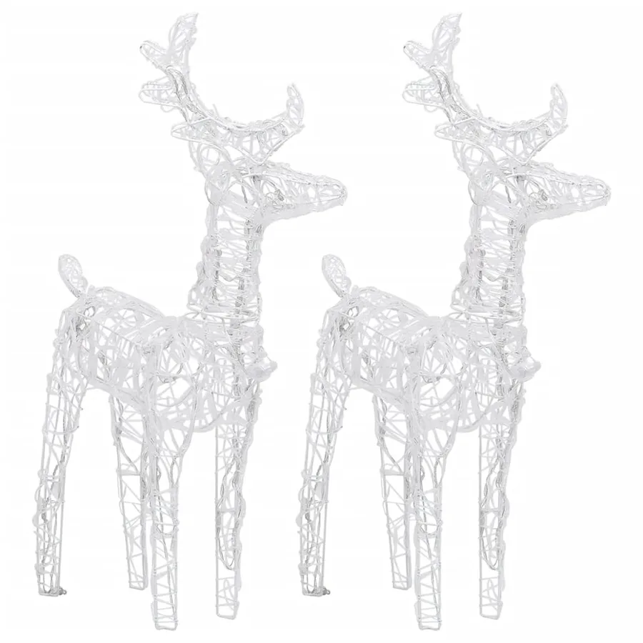Décoration de Noël Rennes et traîneau 320 LED Acrylique - 5
