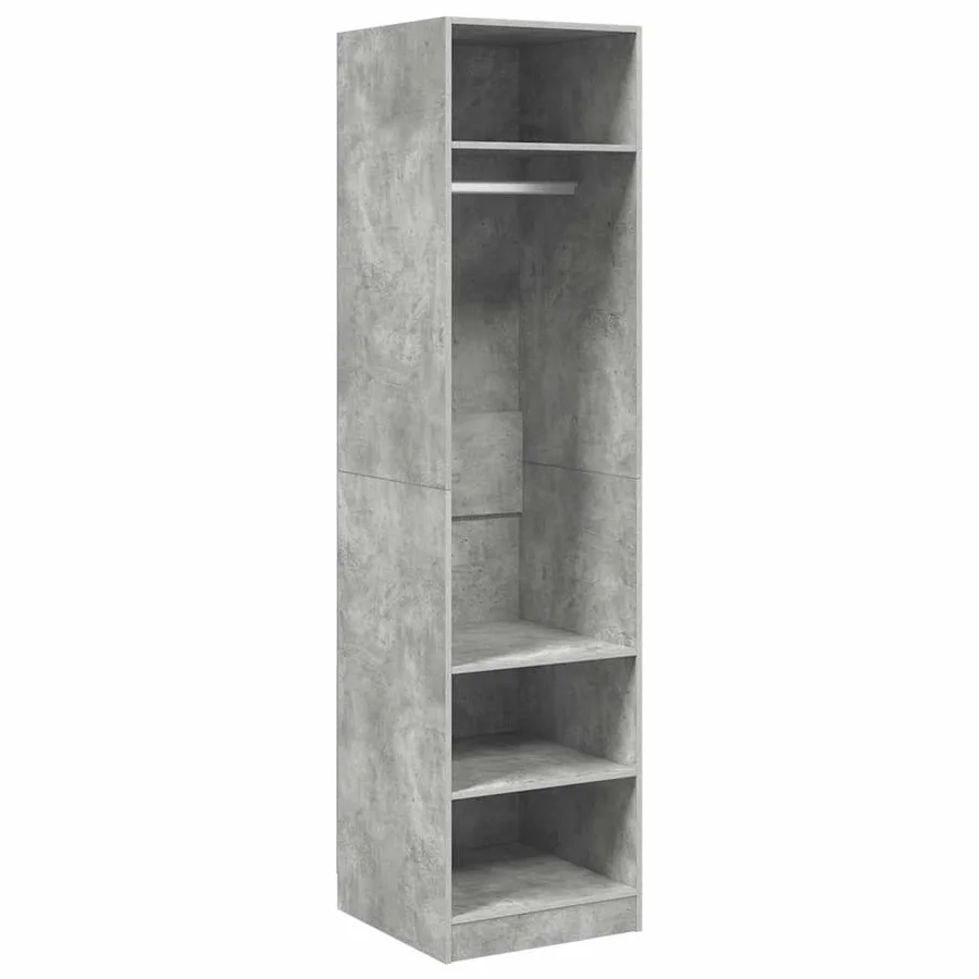 Garde-robe Gris béton 50x50x200 cm Bois d'ingénierie - 2