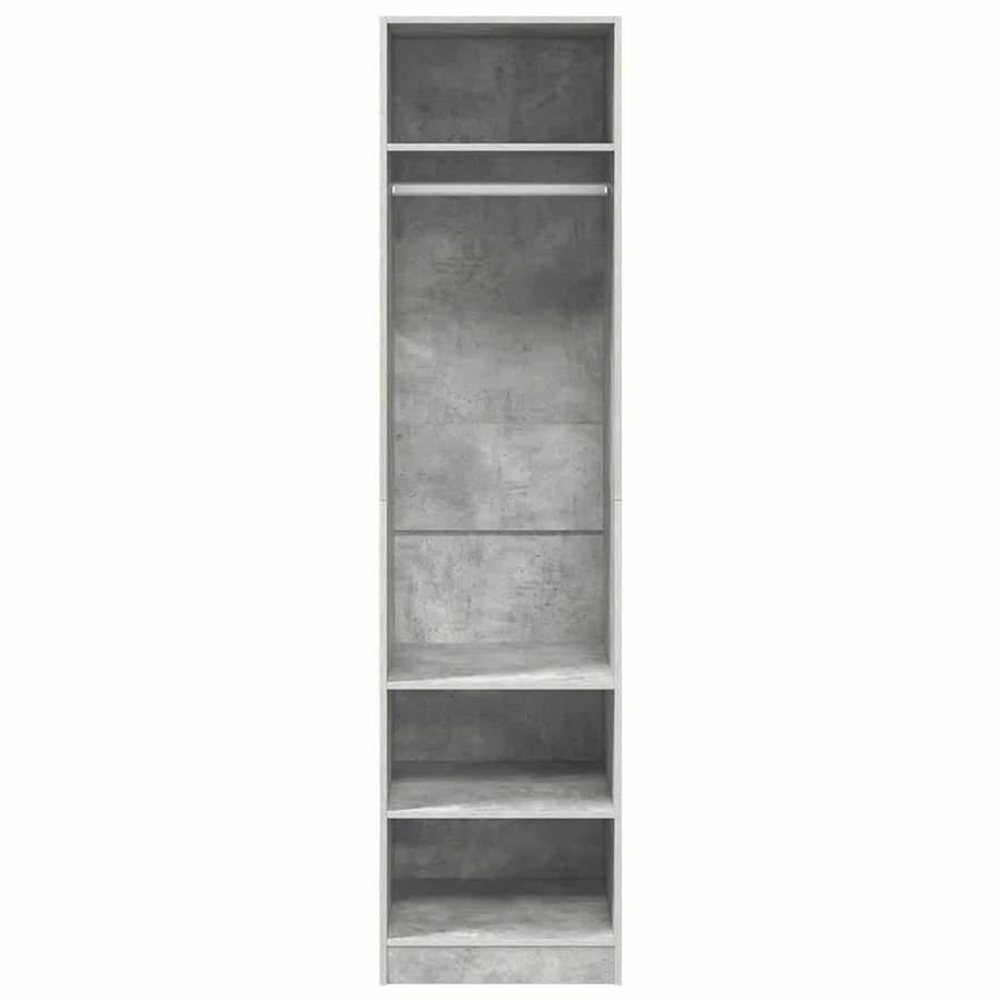 Garde-robe Gris béton 50x50x200 cm Bois d'ingénierie - 4