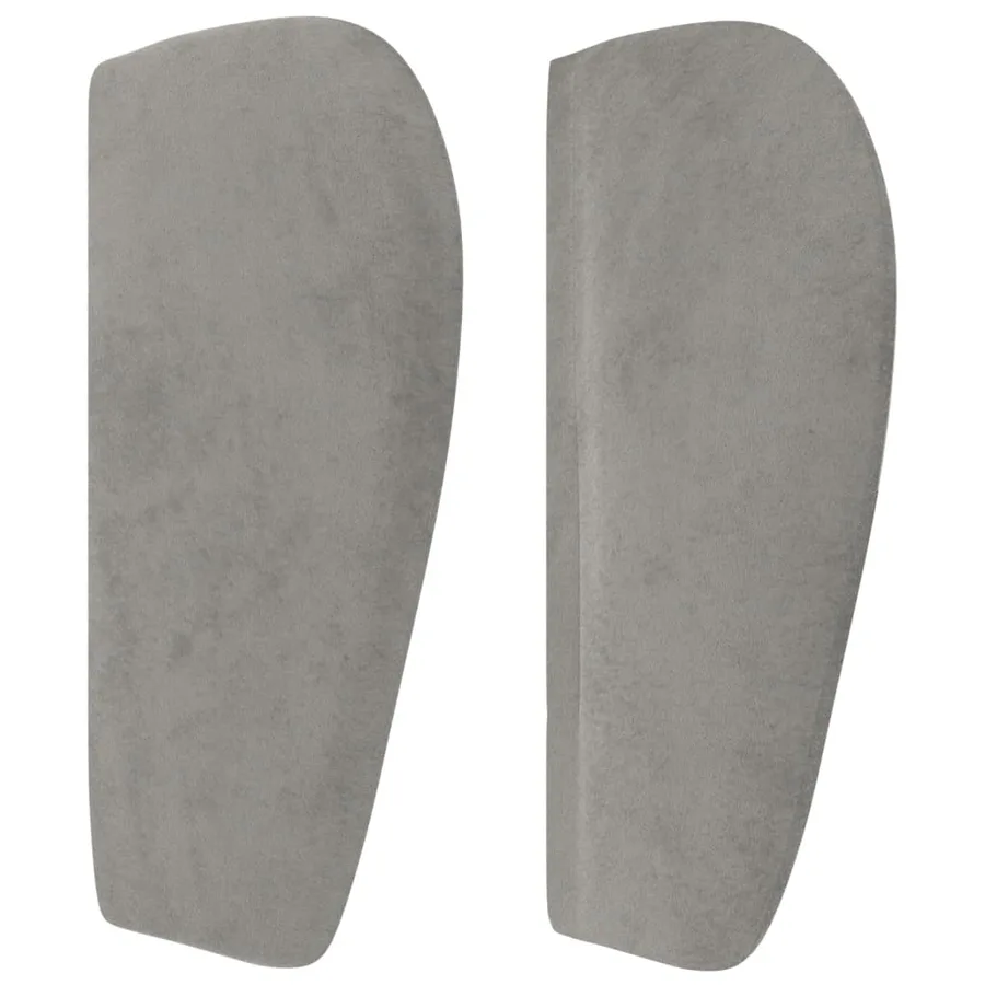 Tête de lit avec oreilles Gris clair 83x23x78/88 cm Velours - 4