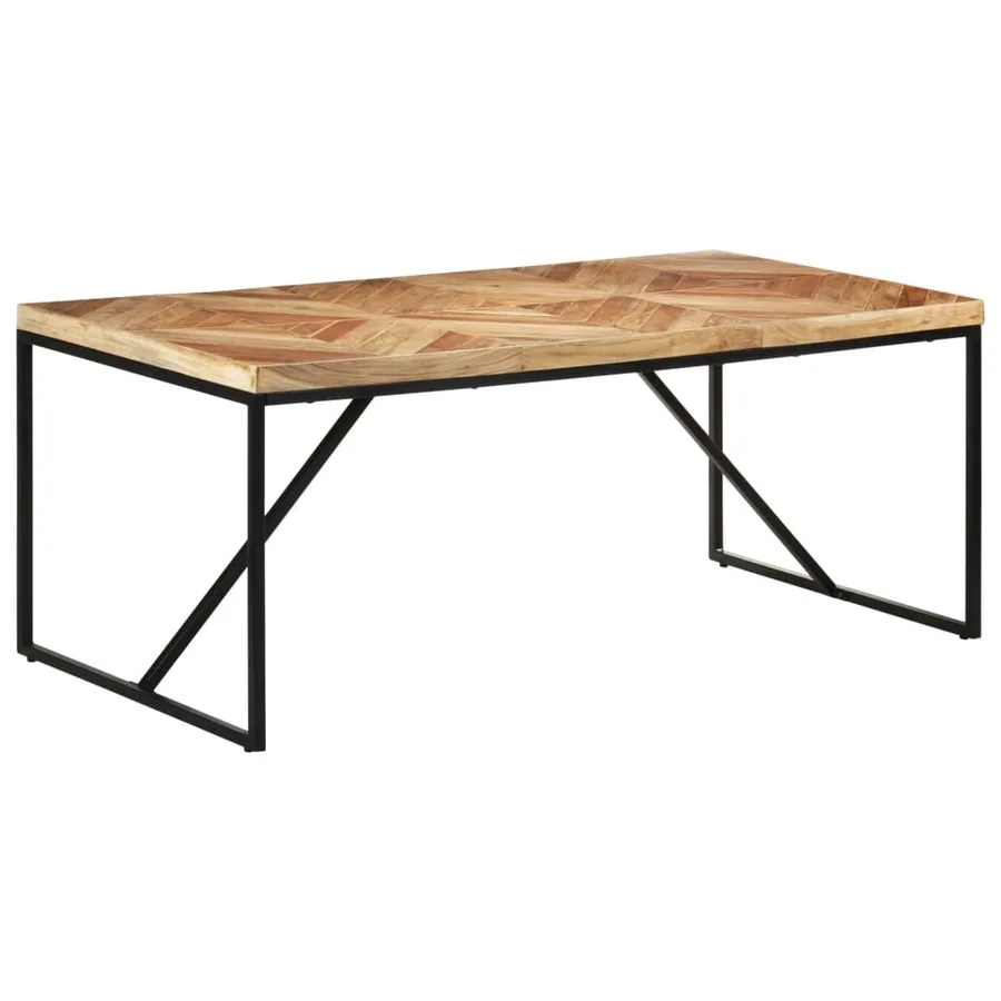 Table à dîner 180x90x76 cm Bois massif d'acacia et de manguier - 8