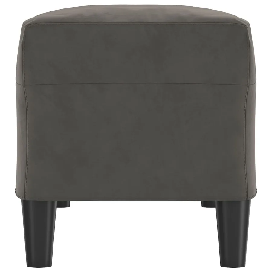 Banc Gris foncé 100x35x41 cm Velours - 4