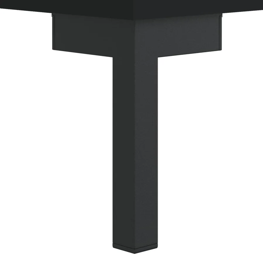 Tables de chevet 2 pcs noir 40x40x50 cm bois d’ingénierie - 12