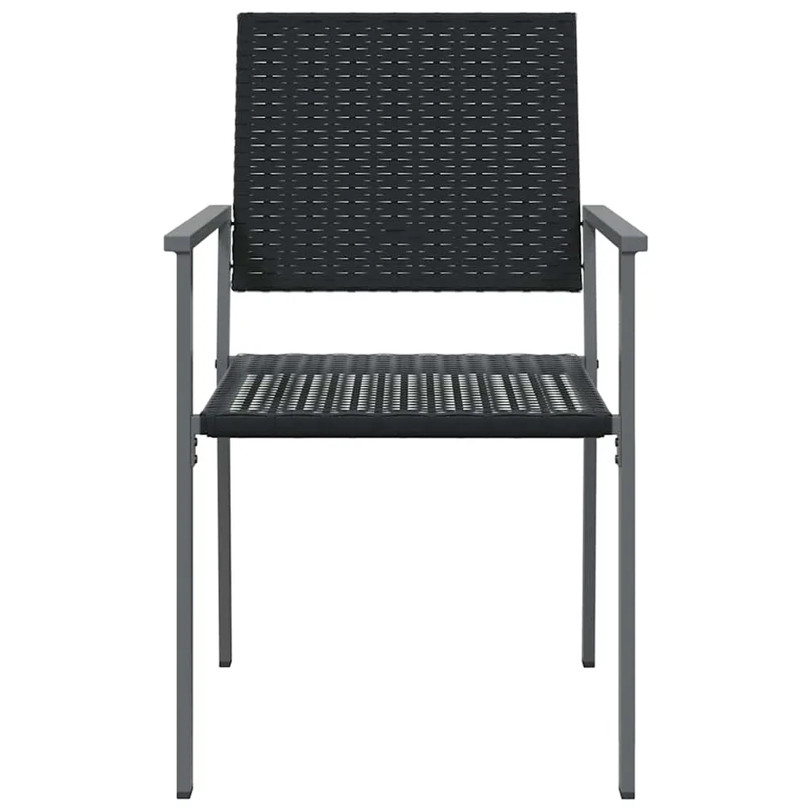 Chaises de jardin lot de 2 noir 54x62,5x89 cm résine tressée - 4