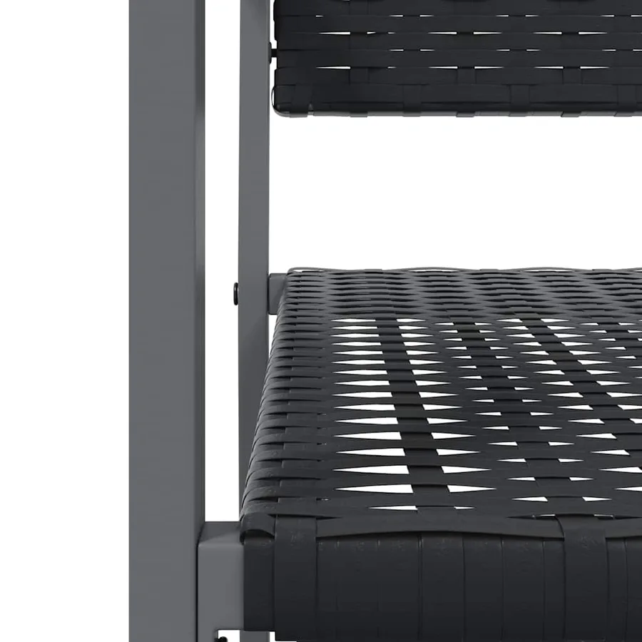 Chaises de jardin lot de 2 noir 54x62,5x89 cm résine tressée - 7