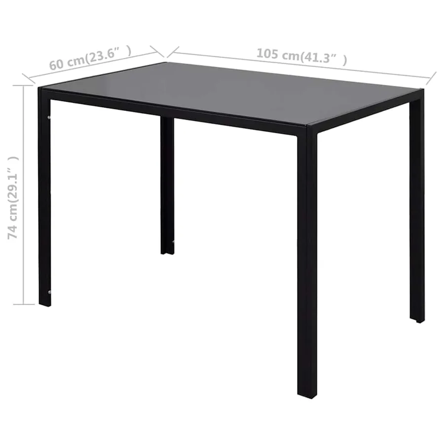 Ensemble de salle à manger 5 pcs Cuir synthétique Noir et blanc - 7