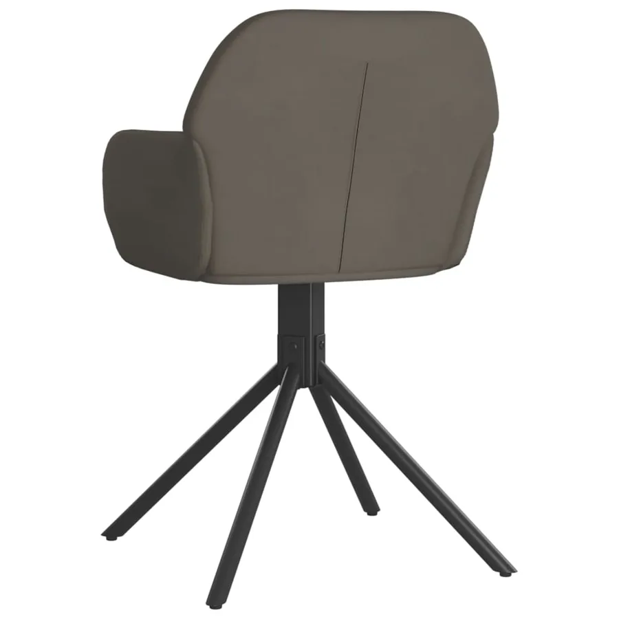Chaises pivotantes à manger lot de 2 Gris foncé Velours - 6