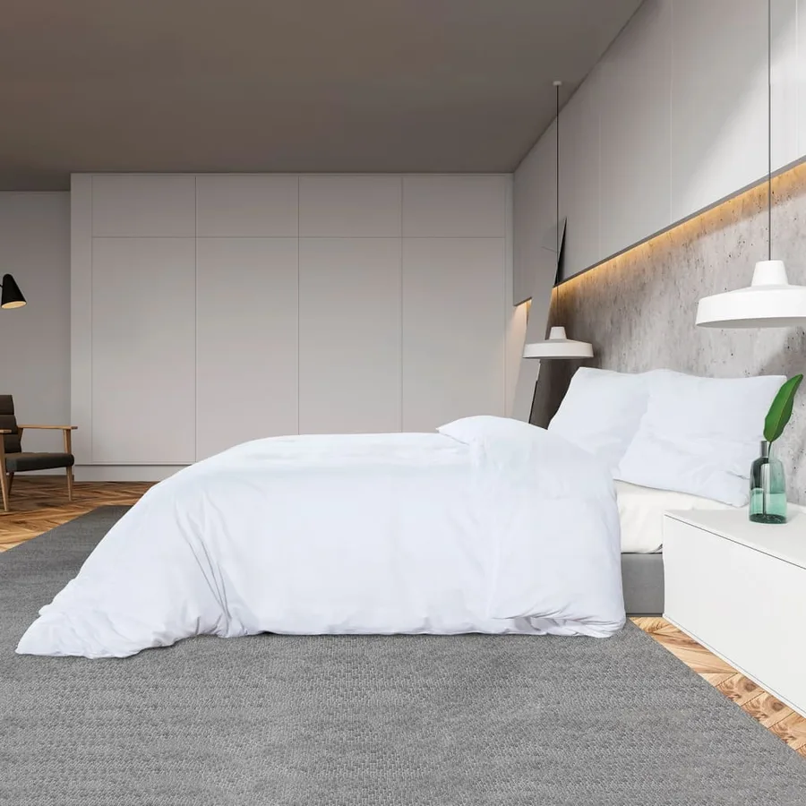 Ensemble de housse de couette Blanc 140x200 cm Microfibre - 4