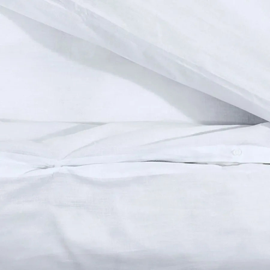 Ensemble de housse de couette Blanc 140x200 cm Microfibre - 7