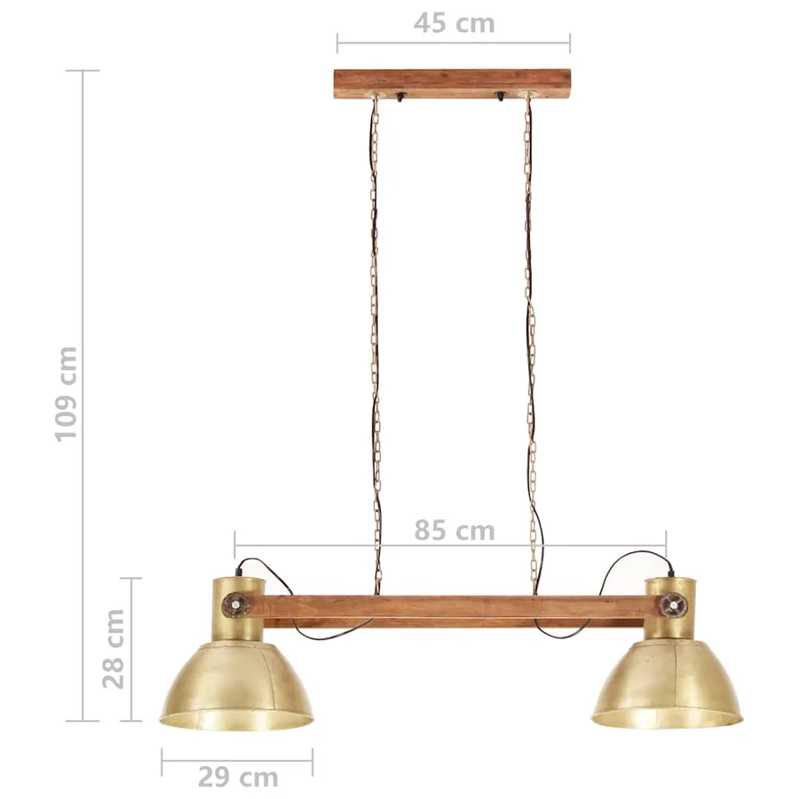 Lampe suspendue industrielle 25 W Laiton 109 cm E27 - 11