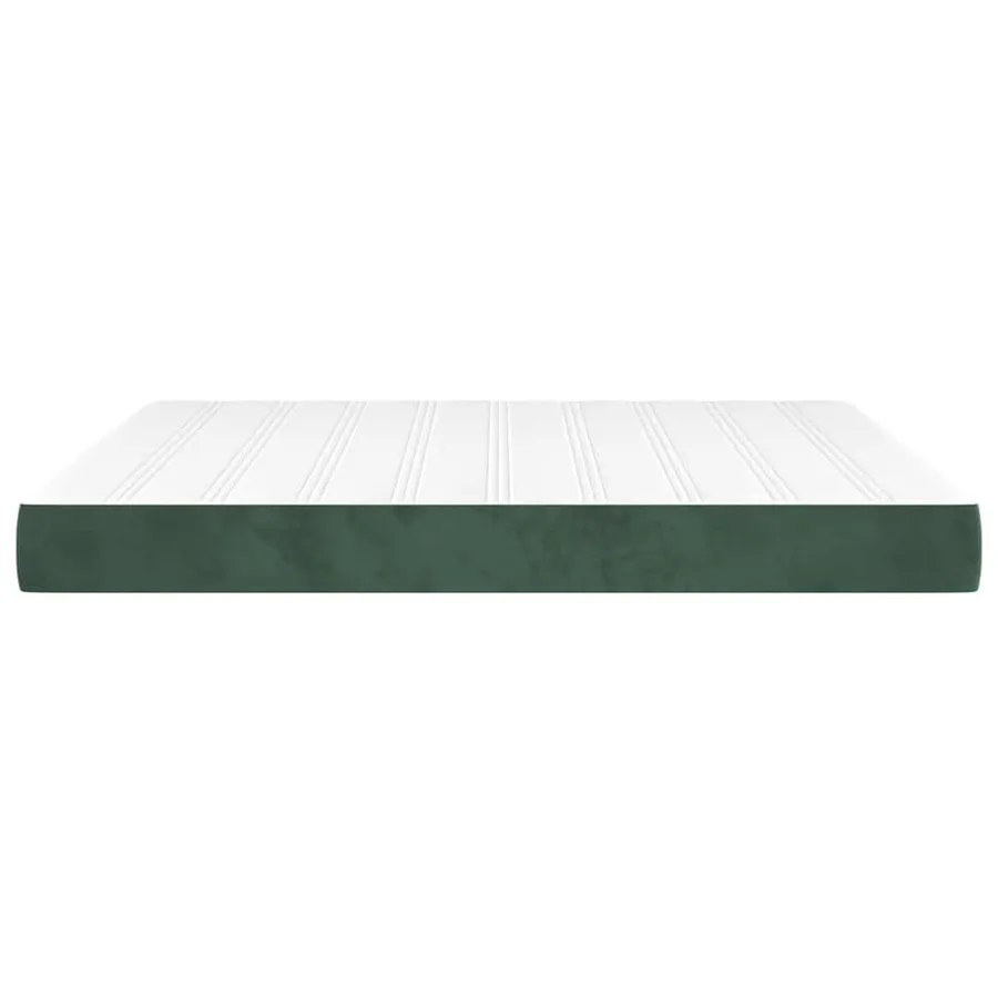 Matelas de lit à ressorts ensachés fermeté moyenne Vert foncé 160x200x20 cm - 4