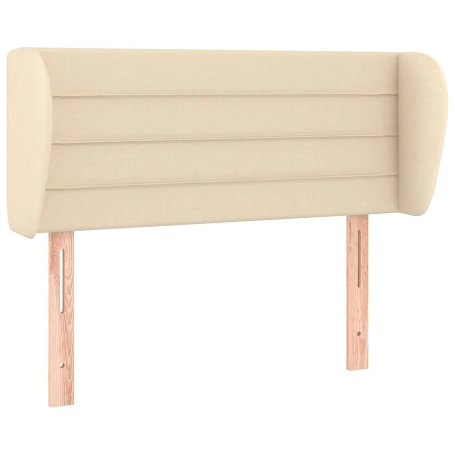 Tête de lit avec oreilles Crème 103x23x78/88 cm Tissu - 2