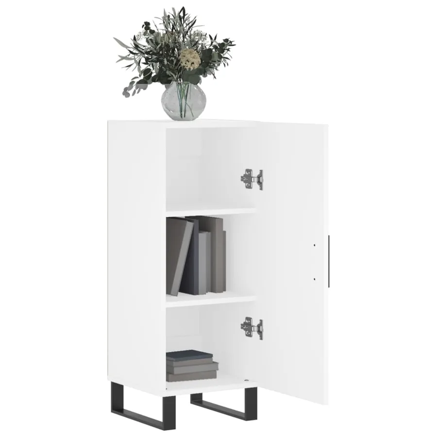 Buffet blanc 34,5x34x90 cm bois d'ingénierie - 4