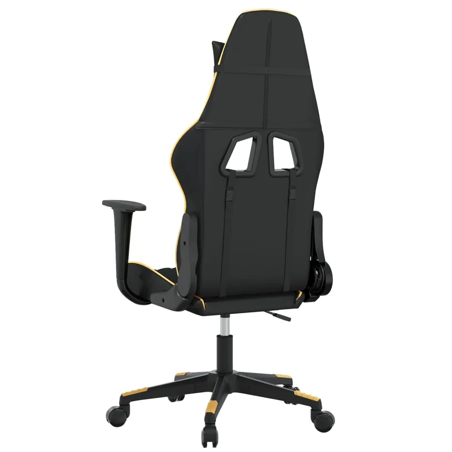 Chaise de jeu Noir et doré Similicuir - 5