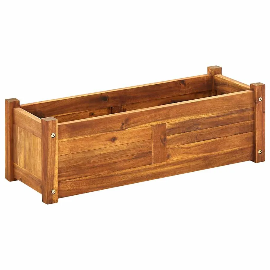 Lit surélevé de jardin Bois d'acacia 76x27,6x25 cm - 2