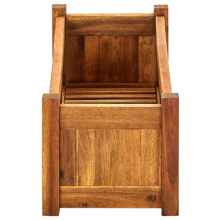 Lit surélevé de jardin Bois d'acacia 76x27,6x25 cm - 5