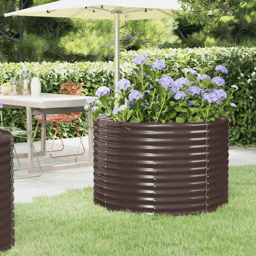 Lit surélevé de jardin Acier galvanisé marron
