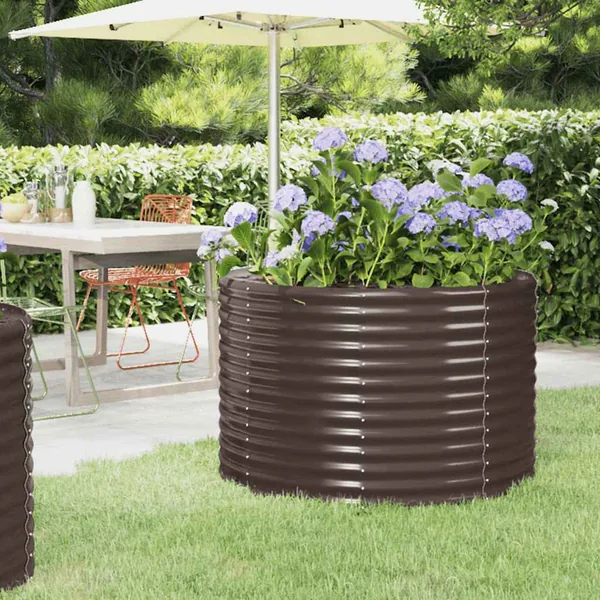 Lit surélevé de jardin Acier galvanisé marron