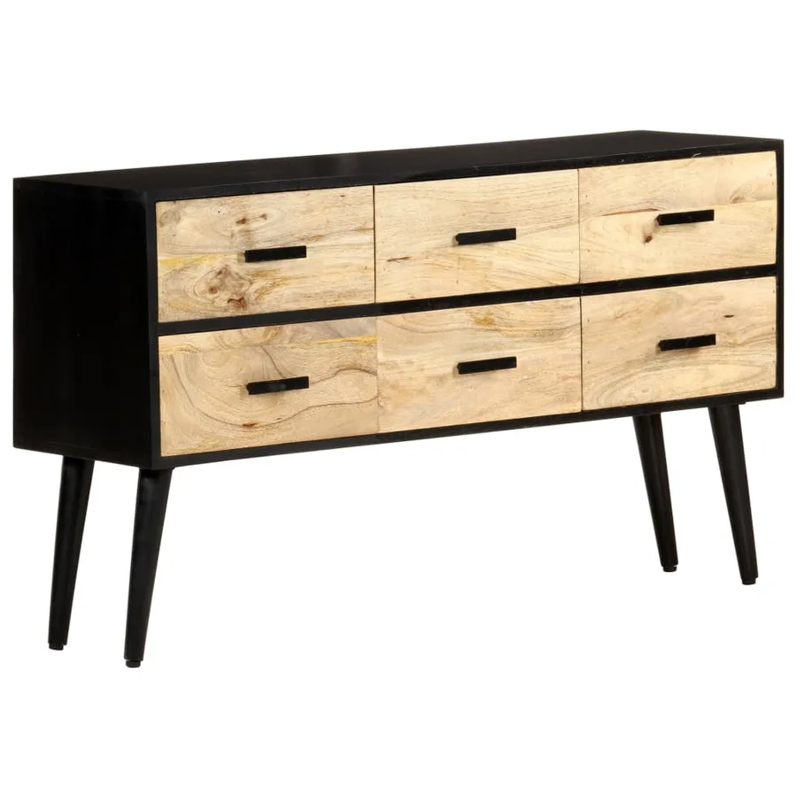 Buffet 110x33x64 cm Bois de manguier massif - 10