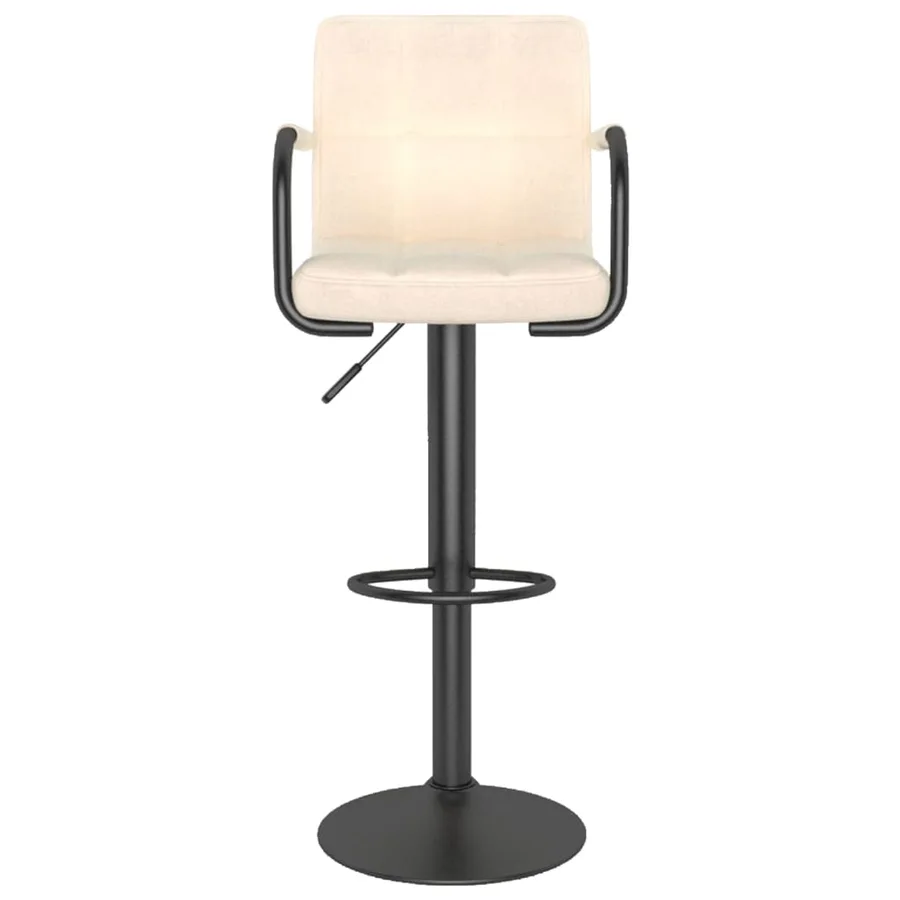 Tabouret de bar Crème Tissu - 3