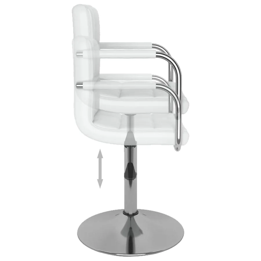 Tabouret de bar Blanc Similicuir - 6