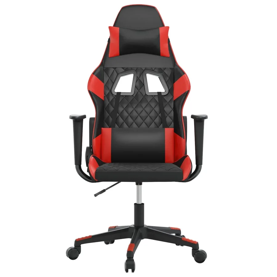 Chaise de jeu de massage Noir et rouge Similicuir - 3